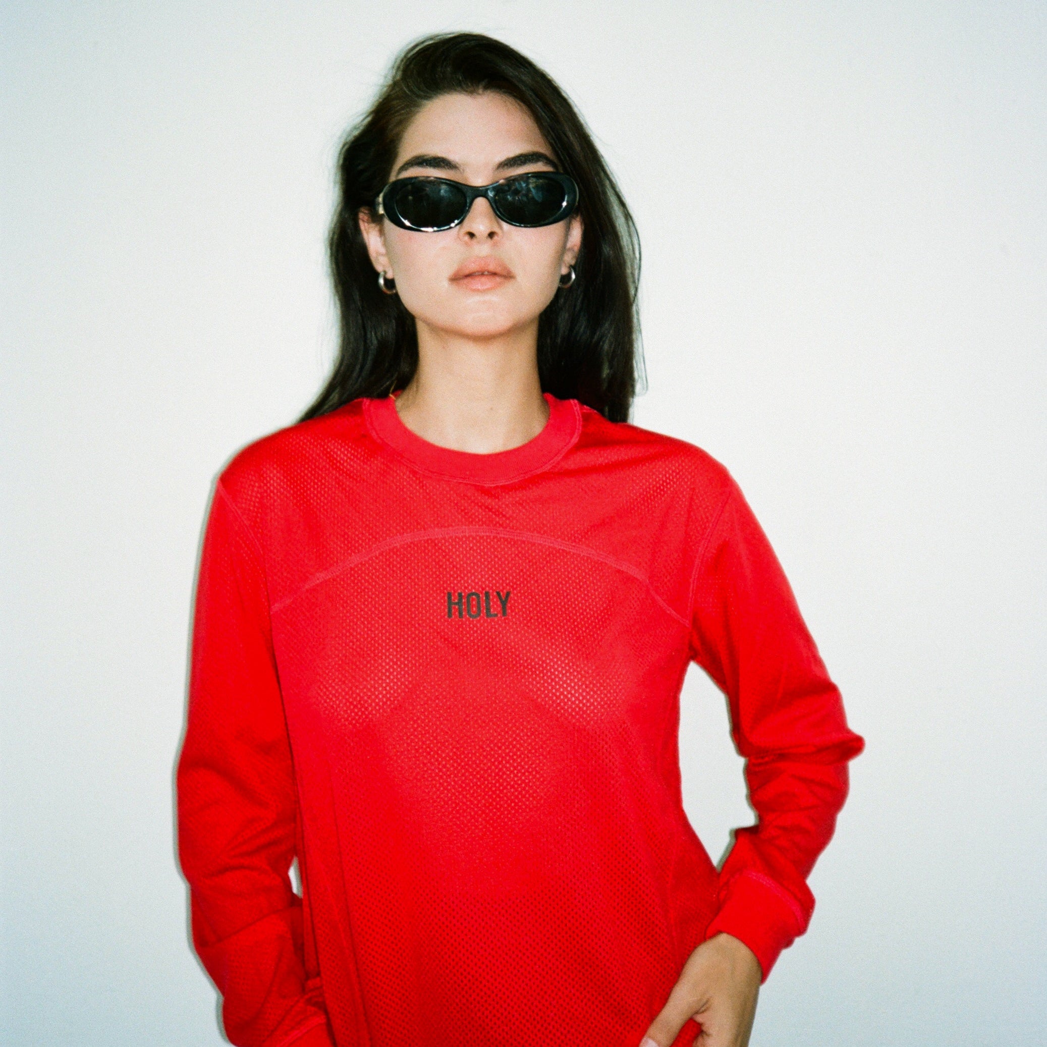 LOGO PERFORATED LONG SLEEVE T-SHIRT HOLYLAND CIVILIANS IL
