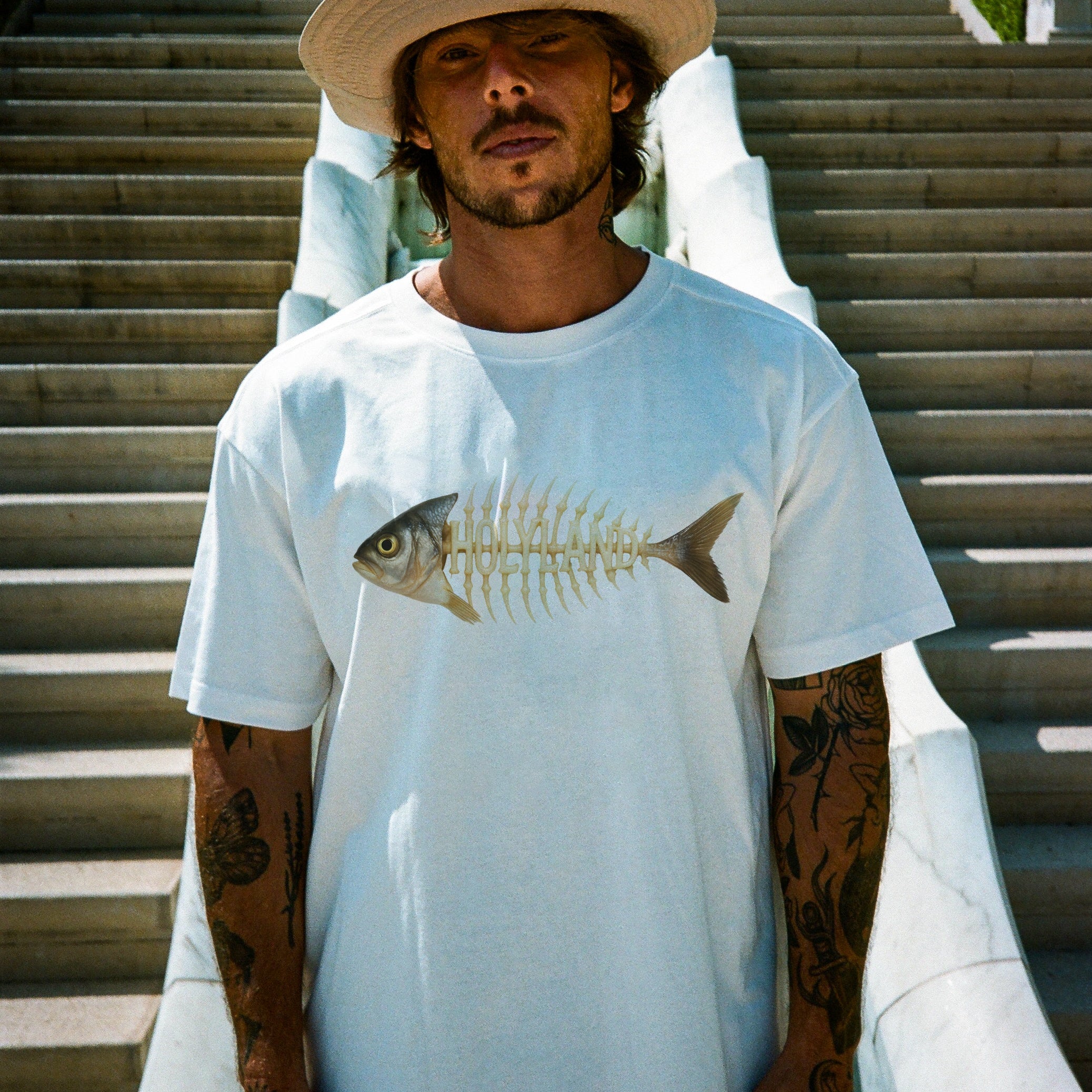 HOLYLAND FISHBONE T-SHIRT HOLYLAND CIVILIANS IL