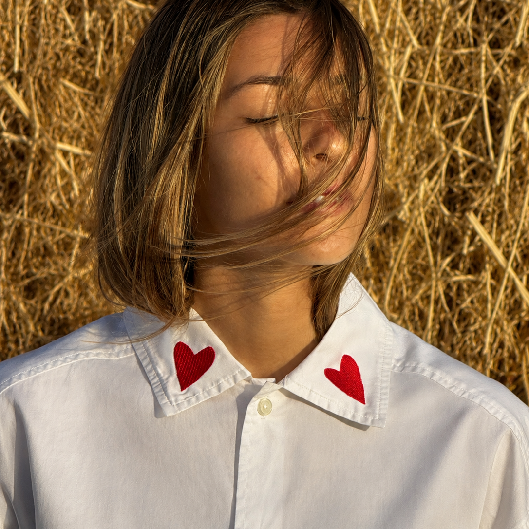 RITUAL HEARTS BUTTON-DOWN SHIRT HOLYLAND CIVILIANS IL
