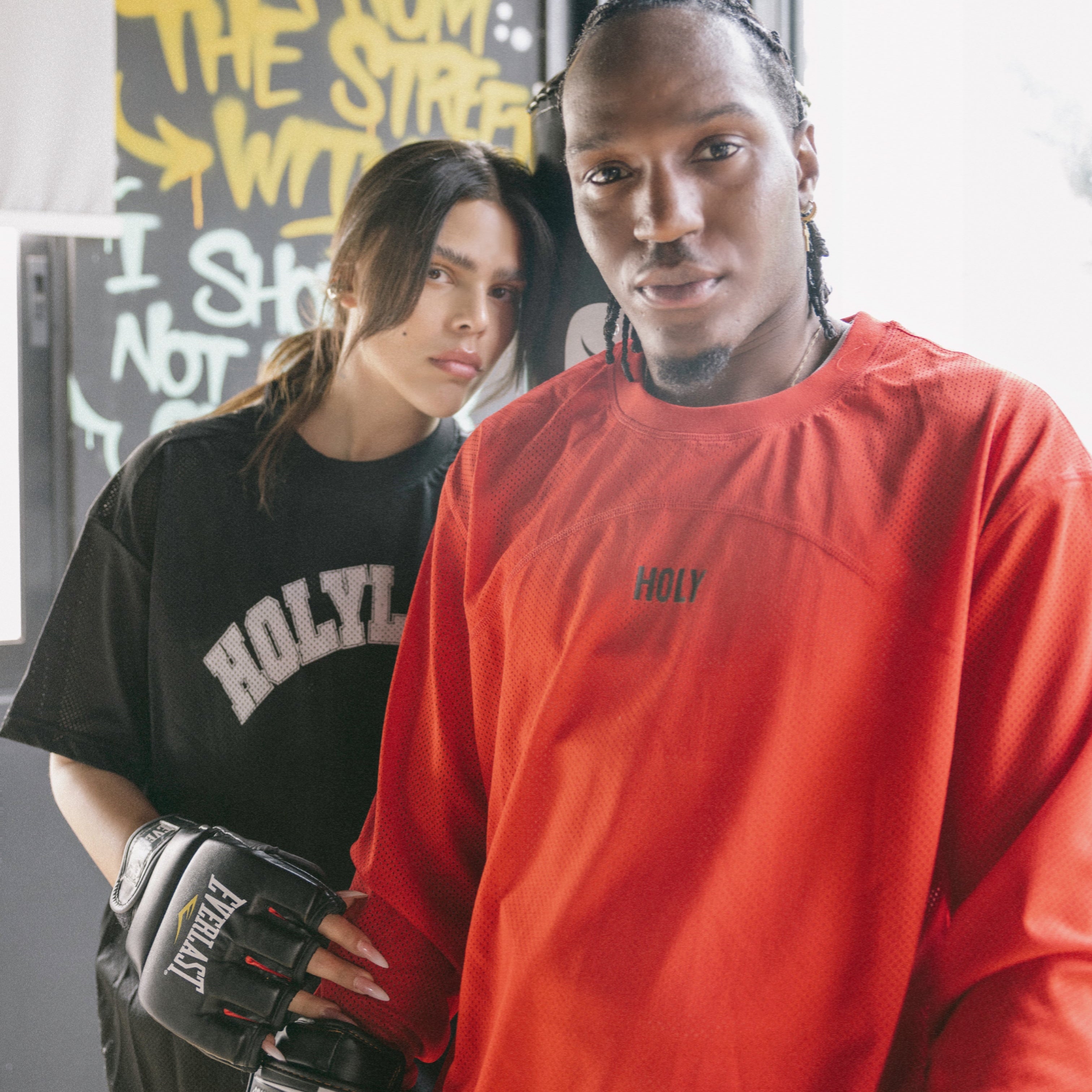 LOGO PERFORATED LONG SLEEVE T-SHIRT HOLYLAND CIVILIANS IL