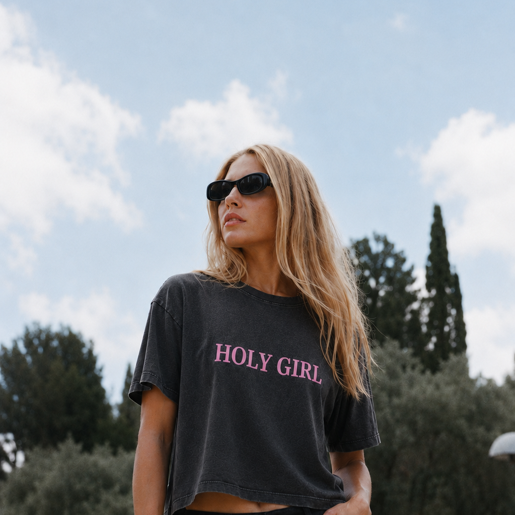 HOLY GIRL CROP T HOLYLAND CIVILIANS IL