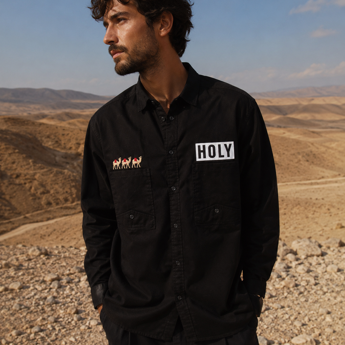 RITUAL CAMEL LS BUTTON-DOWN SHIRT HOLYLAND CIVILIANS IL