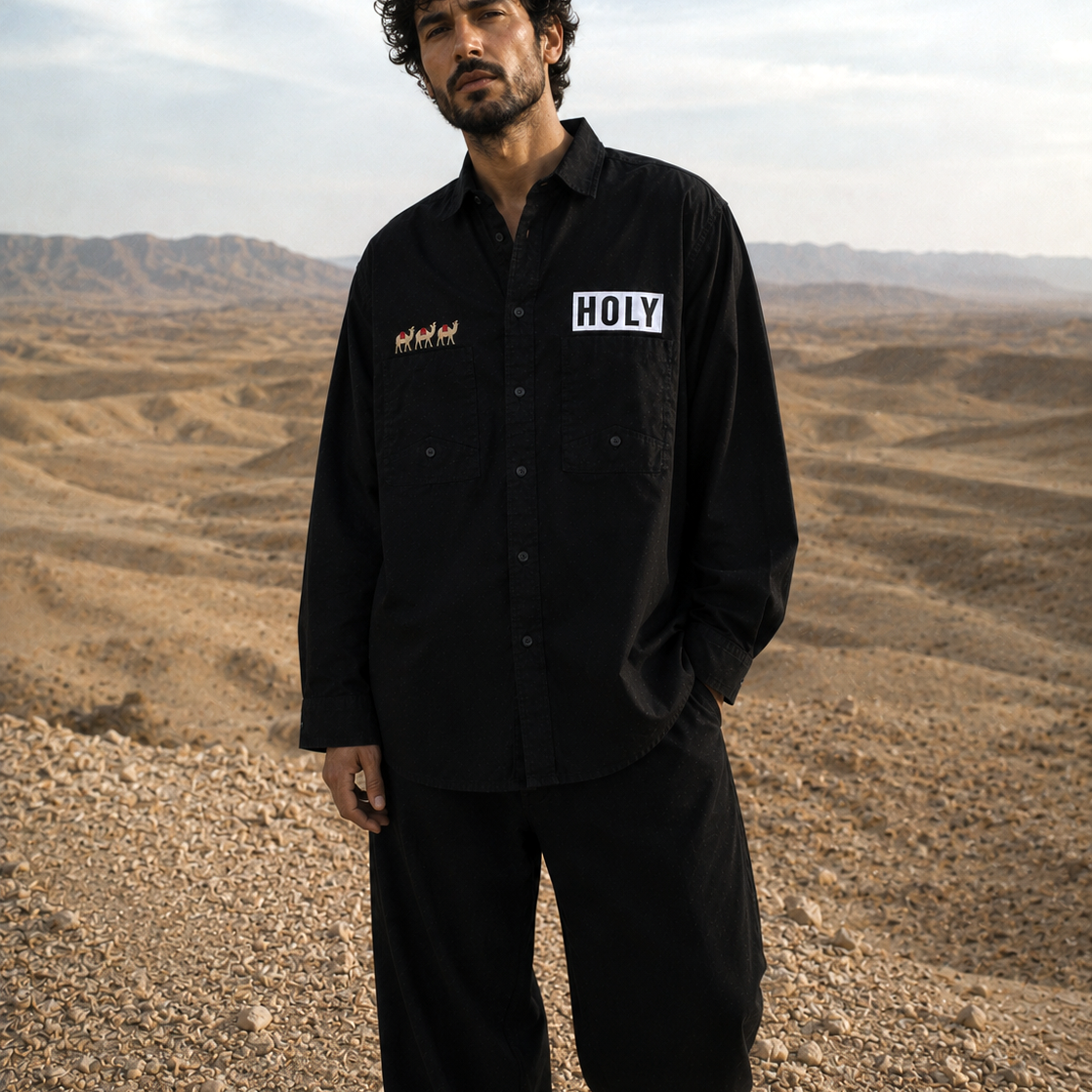 RITUAL CAMEL LS BUTTON-DOWN SHIRT HOLYLAND CIVILIANS IL