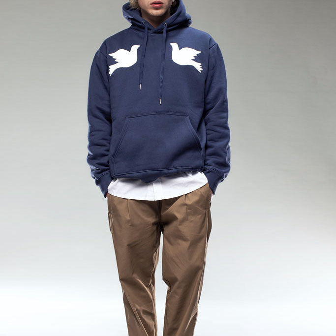 WHITE DOVES FLEECE HOODIE HOLYLAND CIVILIANS IL