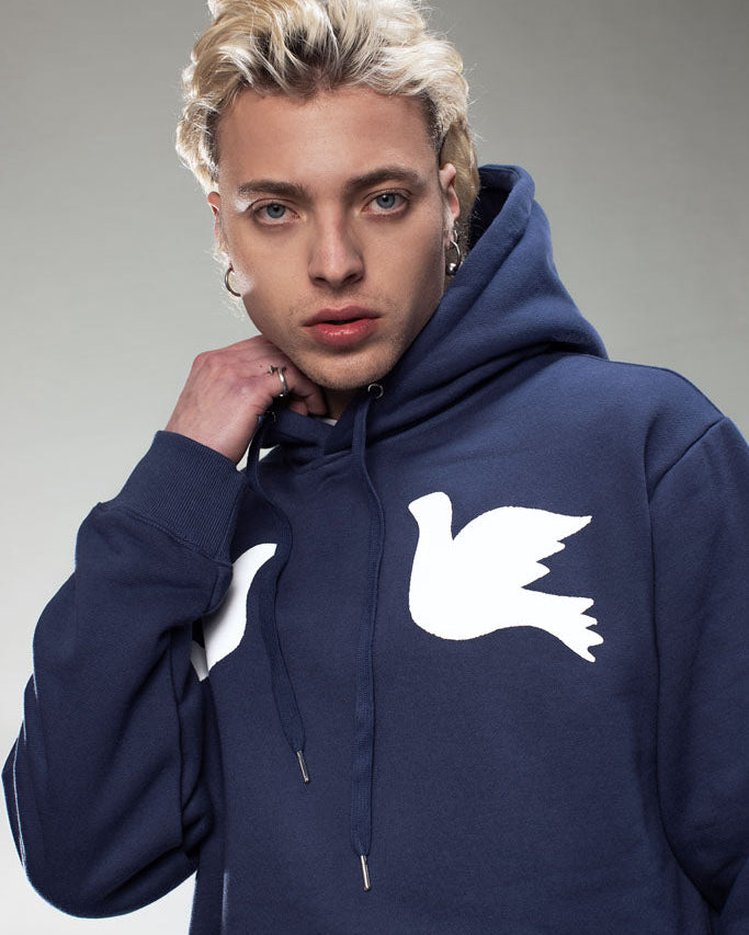 WHITE DOVES FLEECE HOODIE HOLYLAND CIVILIANS IL