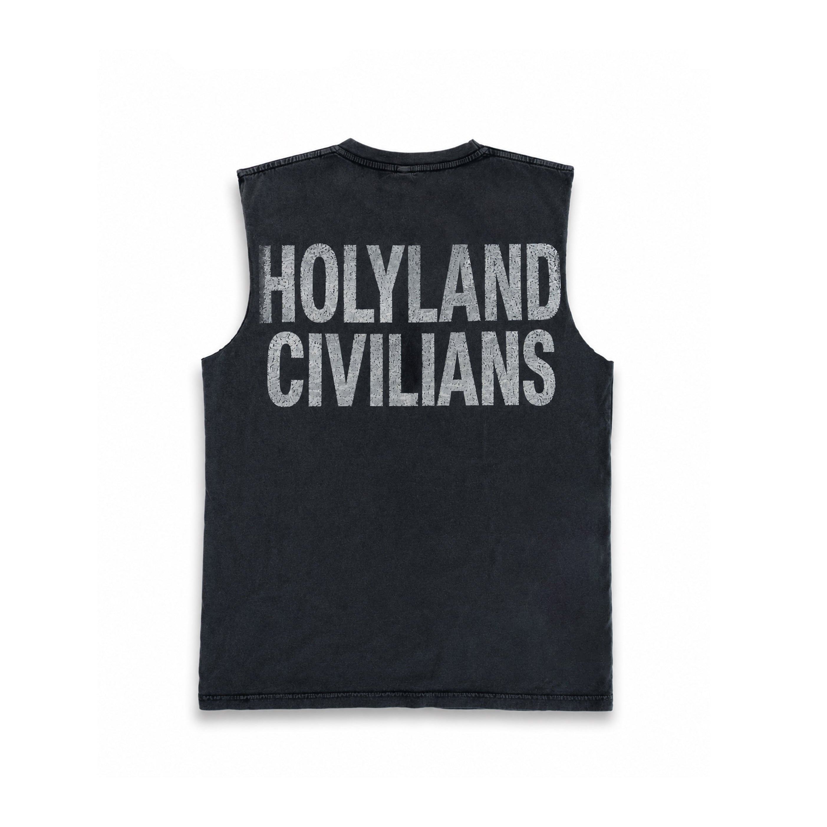 HOLYLAND CIVILIANS SILVER SLEEVELESS TANK HOLYLAND CIVILIANS IL