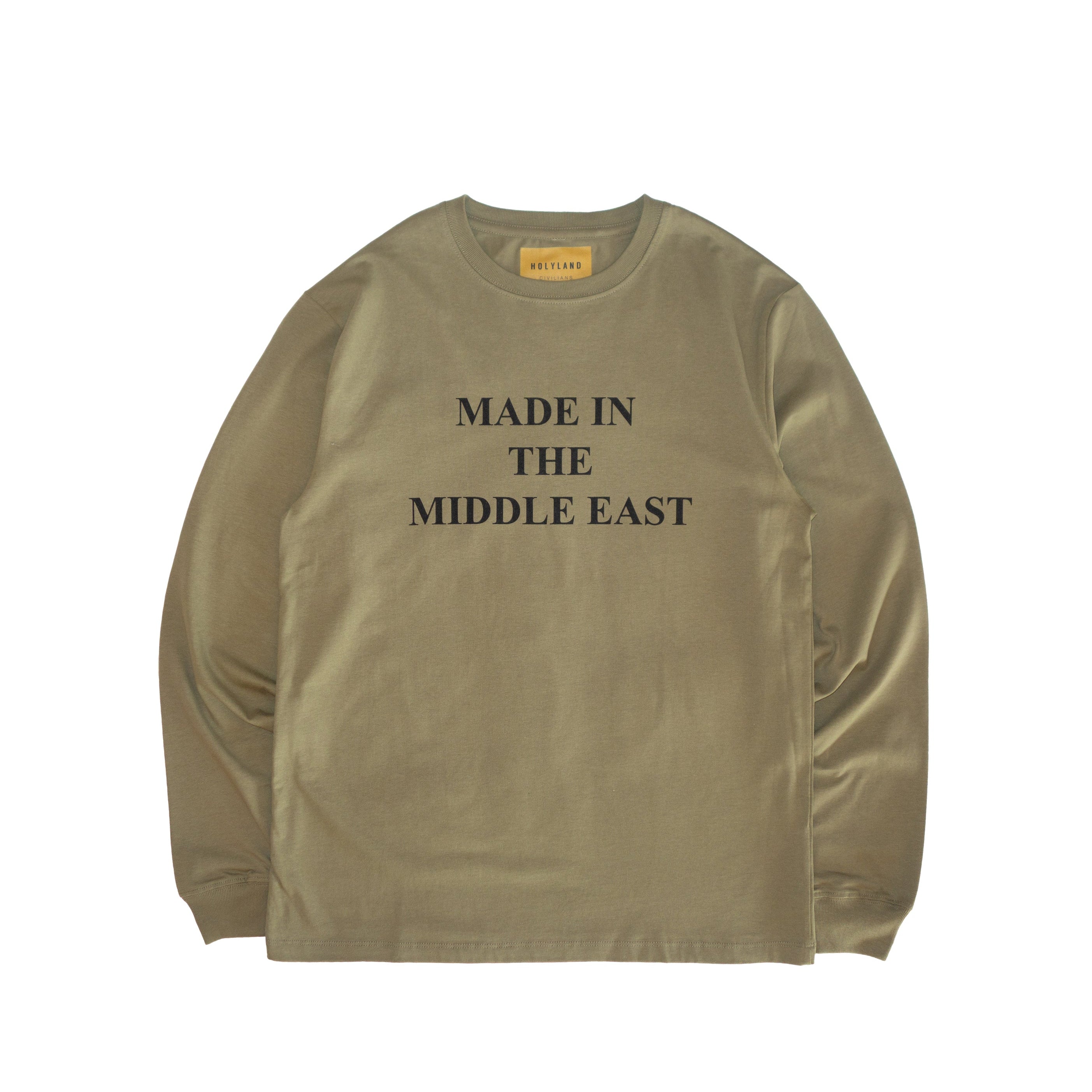 MADE IN THE MIDDLE EAST LONG SLEEVE T-SHIRT HOLYLAND CIVILIANS IL