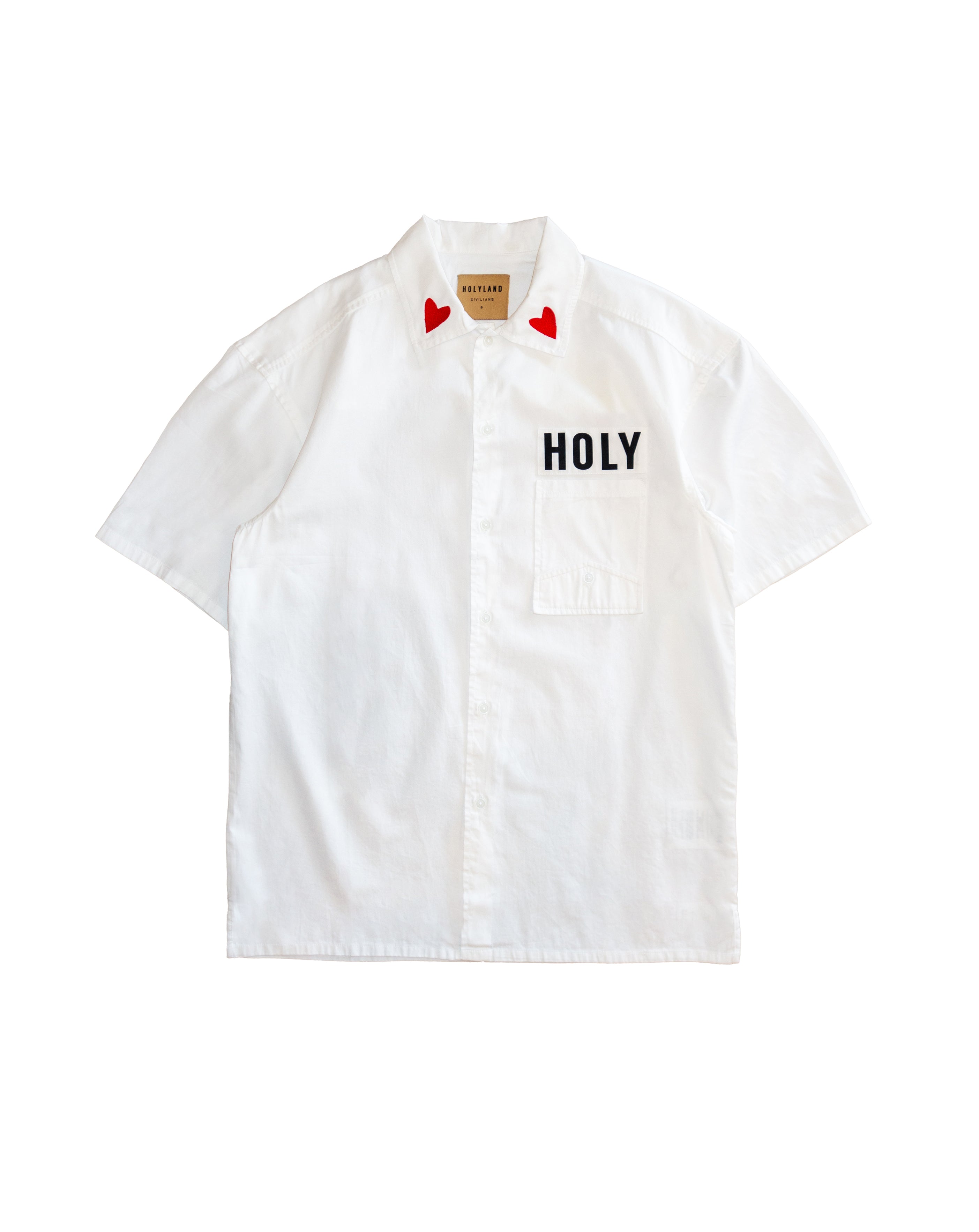 RITUAL HEARTS BUTTON-DOWN SHIRT HOLYLAND CIVILIANS IL