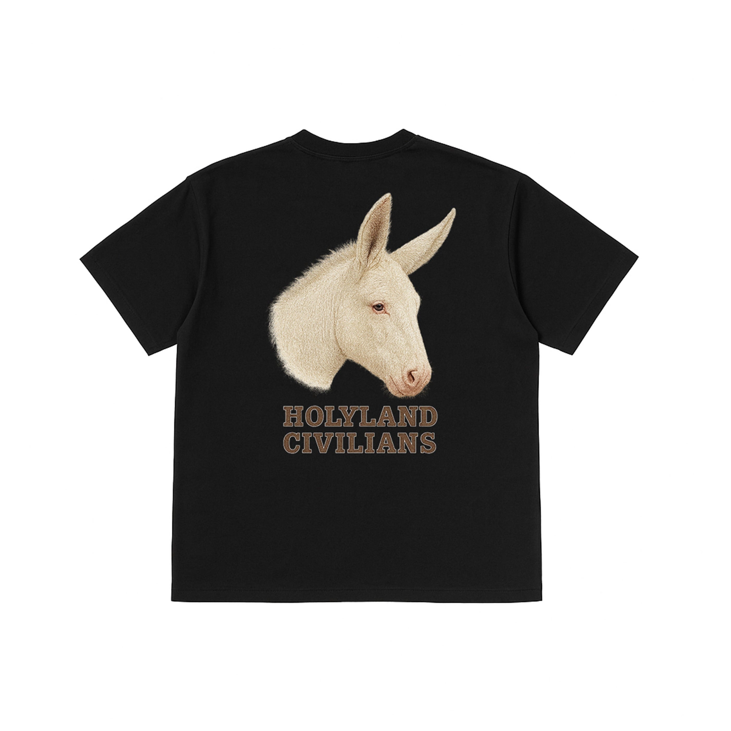 WHITE DONKEY T-SHIRT HOLYLAND CIVILIANS IL