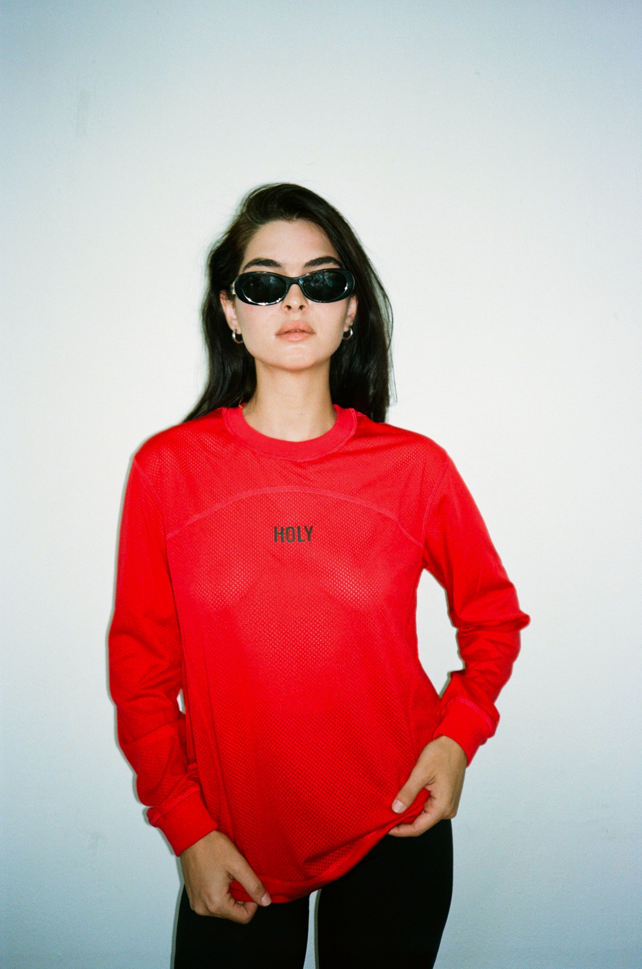 LOGO PERFORATED LONG SLEEVE T-SHIRT HOLYLAND CIVILIANS IL