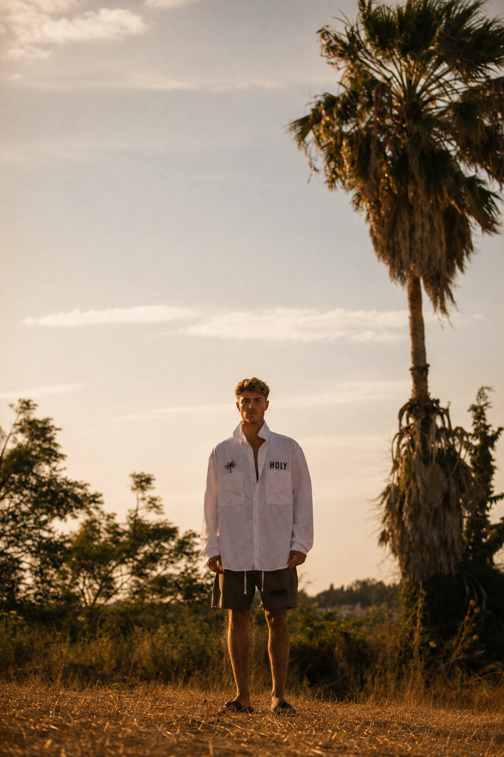 RITUAL PALM LS BUTTON-DOWN SHIRT HOLYLAND CIVILIANS IL