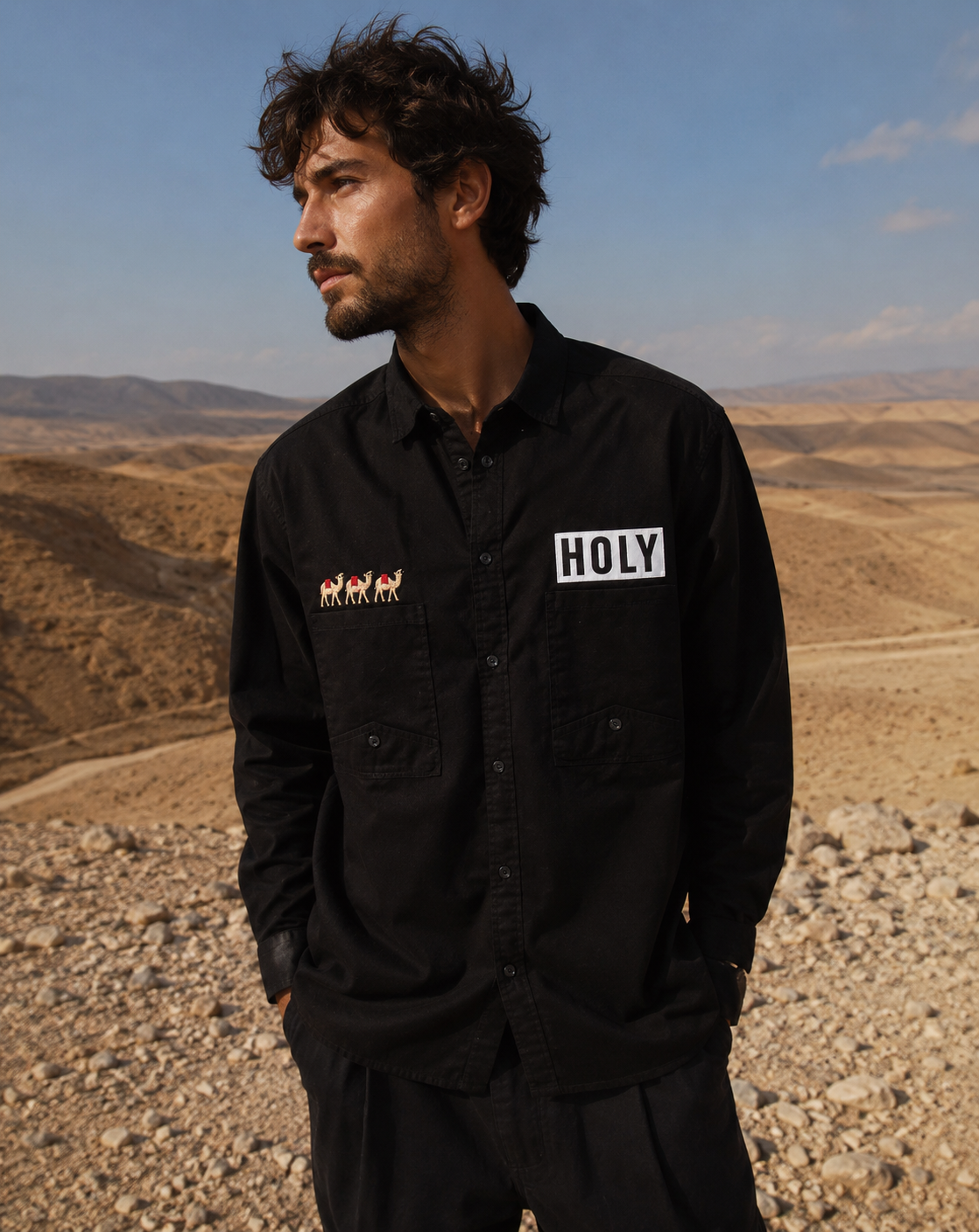 RITUAL CAMEL LS BUTTON-DOWN SHIRT HOLYLAND CIVILIANS IL