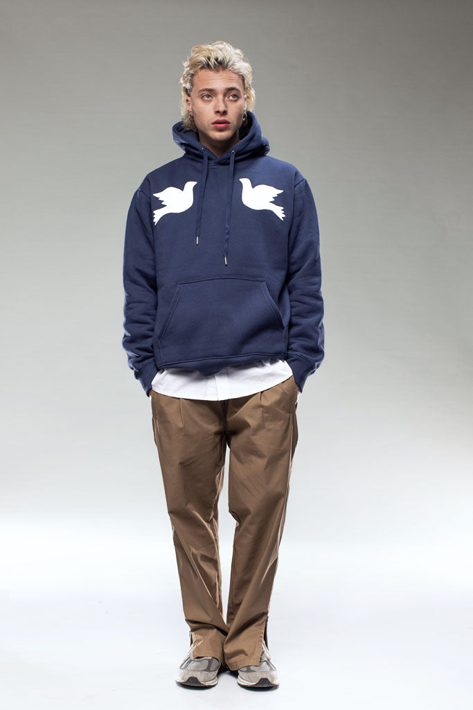 WHITE DOVES FLEECE HOODIE HOLYLAND CIVILIANS IL