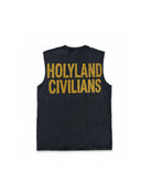 HOLYLAND CIVILIANS GOLD SLEEVELESS TANK HOLYLAND CIVILIANS IL