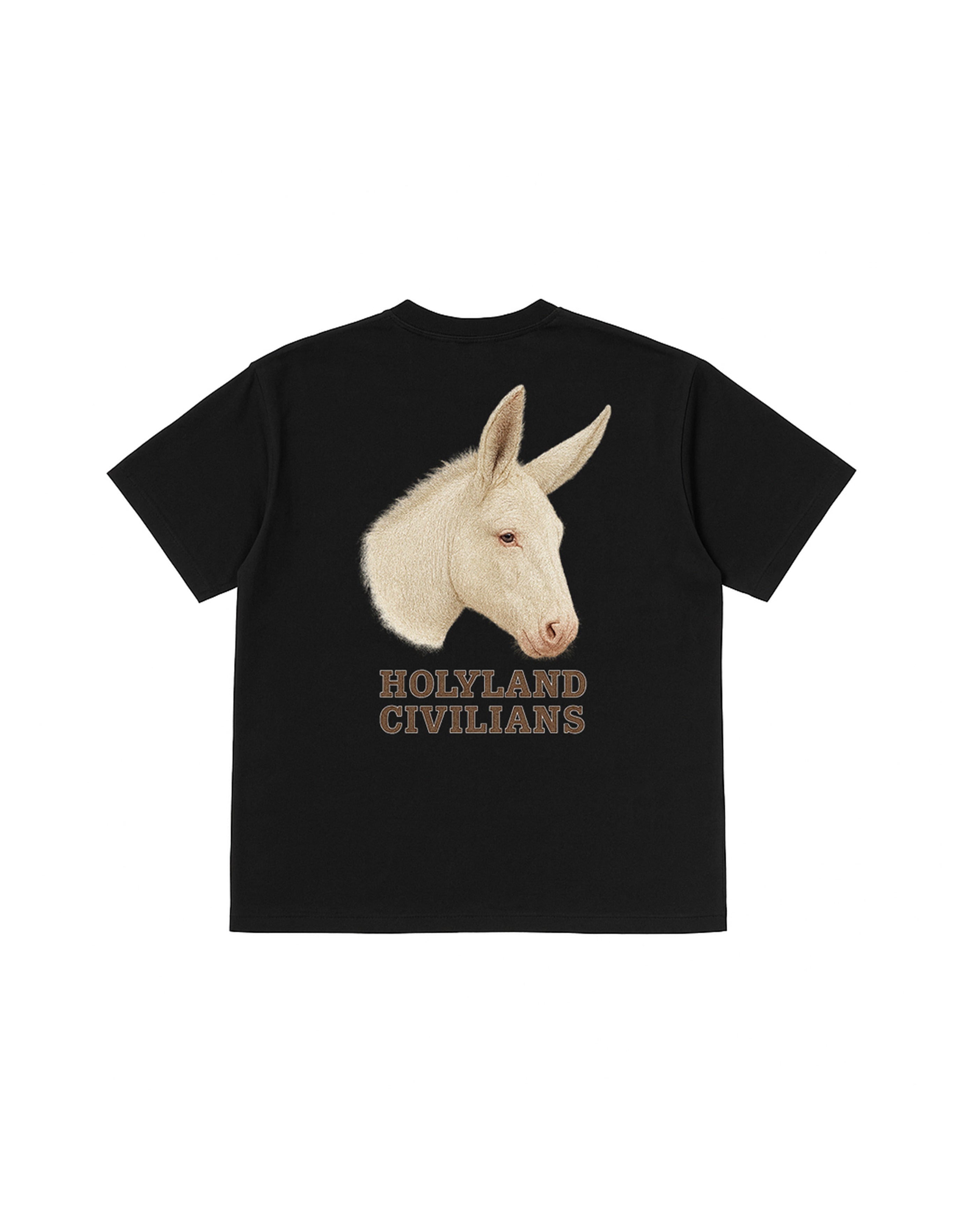 WHITE DONKEY T-SHIRT HOLYLAND CIVILIANS IL